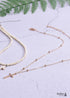 Boho Necklace, Seed Bead Choker, 2 Layers Double Cross